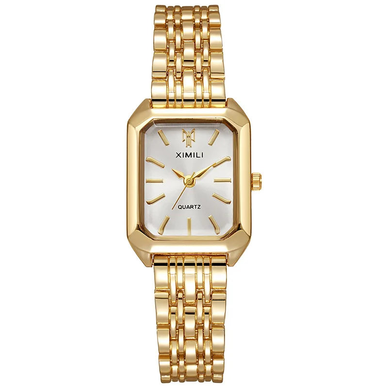 Fashion Quartz Watch Simple Scale Square