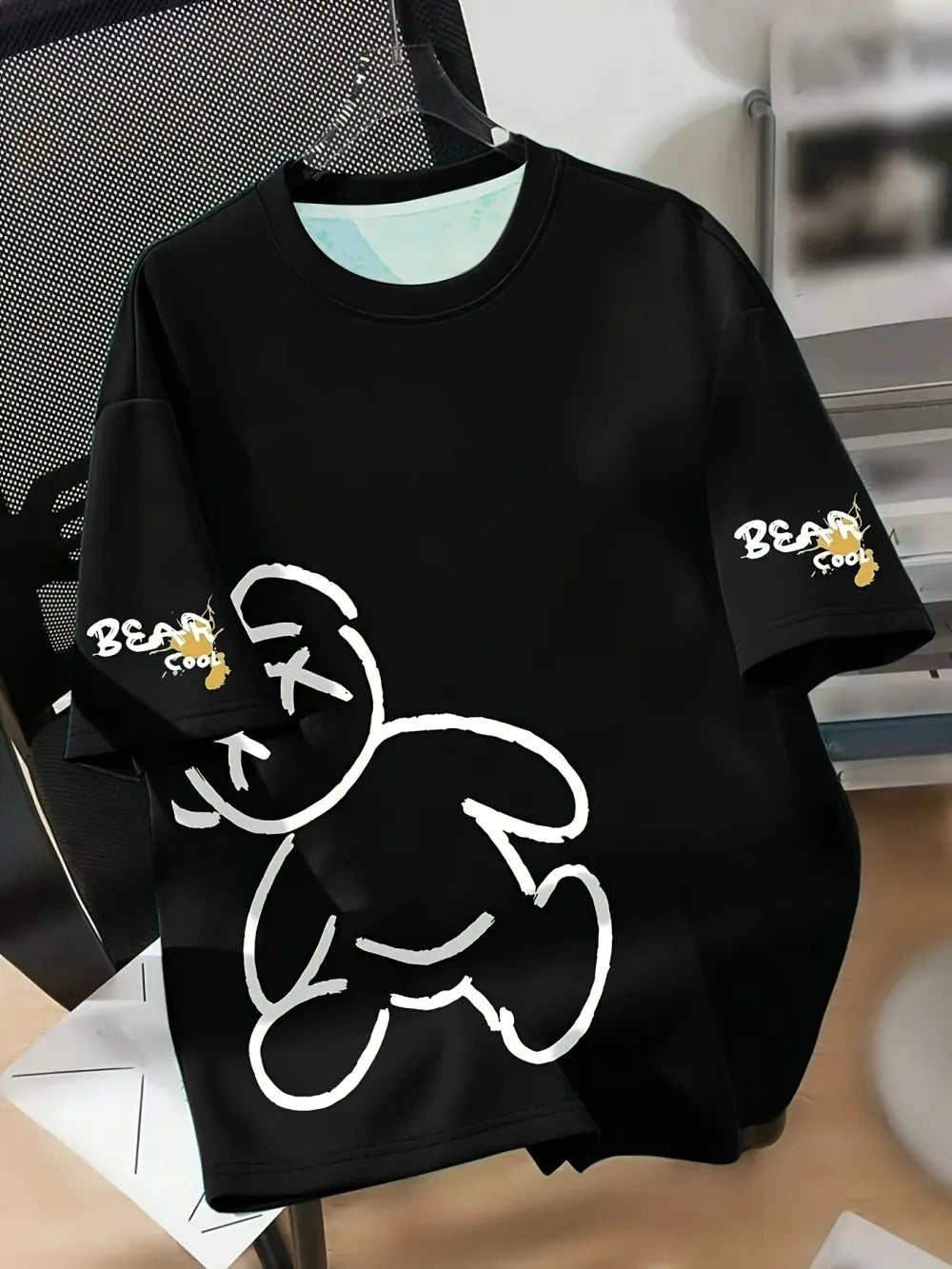 Summer men's round neck breathable T-shirt
