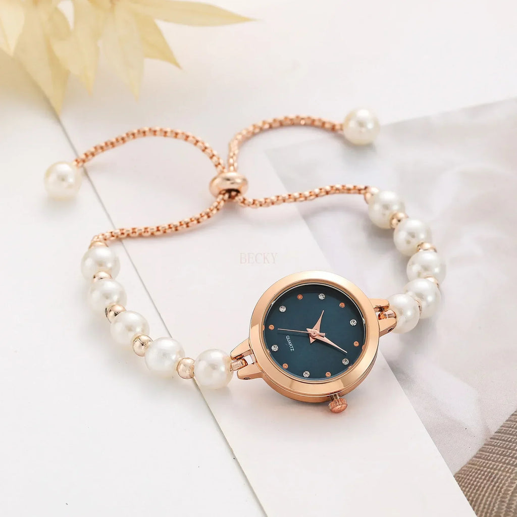 Pearl Bracelet Strap Watches