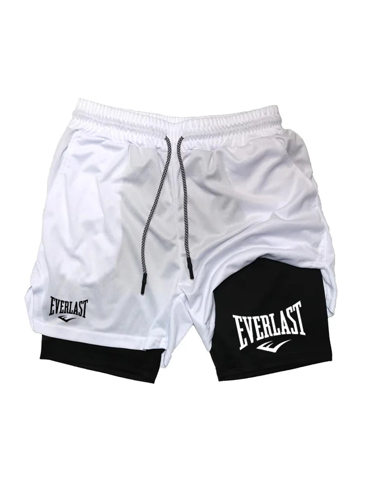 Men Running Shorts 2 in 1 Double-deck Sport Shorts