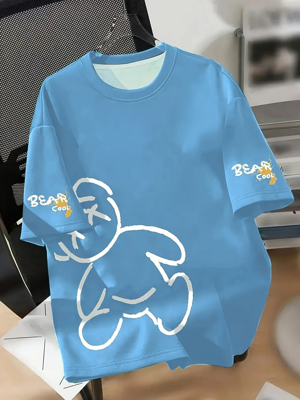 Summer men's round neck breathable T-shirt