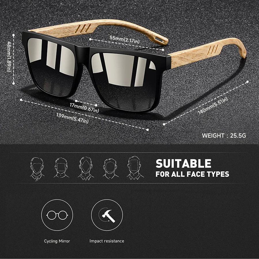 Fashion Vintage Square Frame Sunglasses For Men UV400