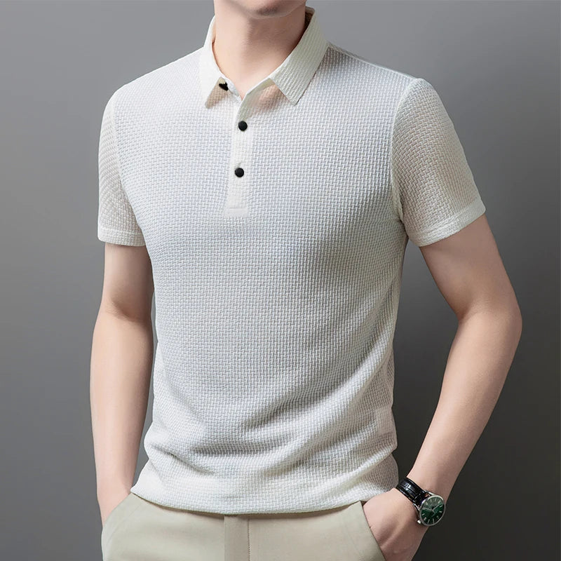 New Men's Business Casual Short Sleeved