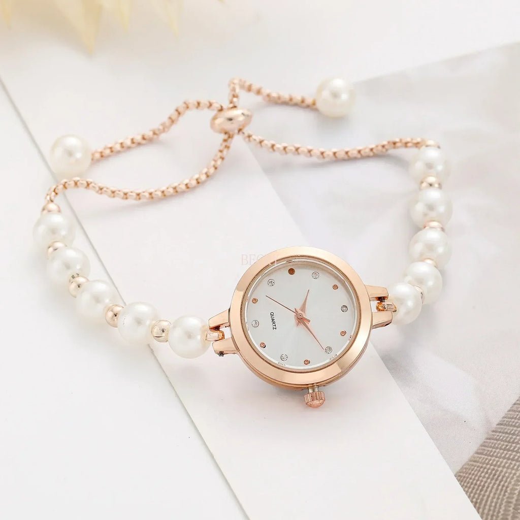 Pearl Bracelet Strap Watches