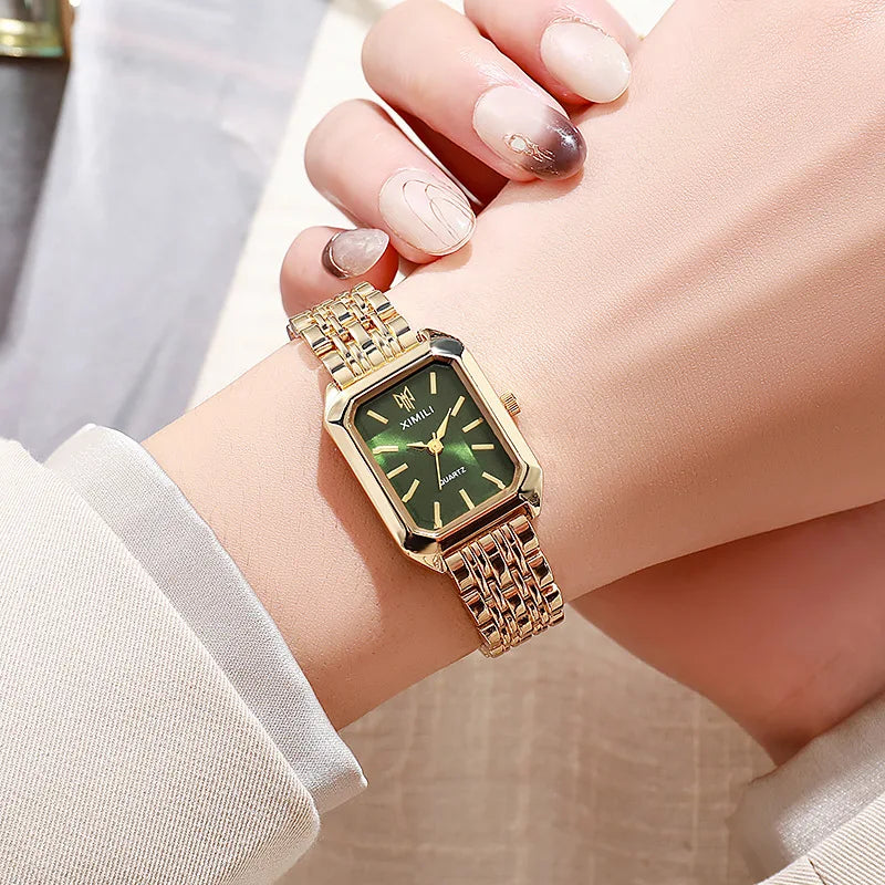 Fashion Quartz Watch Simple Scale Square