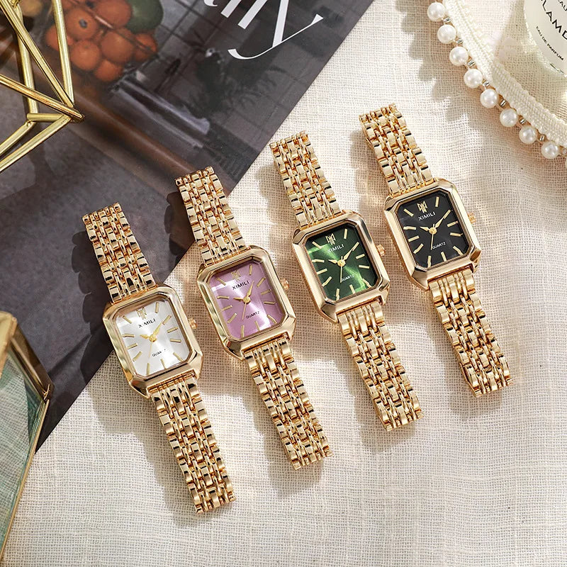Fashion Quartz Watch Simple Scale Square